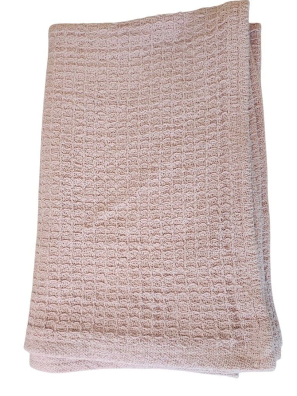 Lila & Jack Pink Waffle Knit Baby Blanket Mauve Dusty Rose Pink Cotton